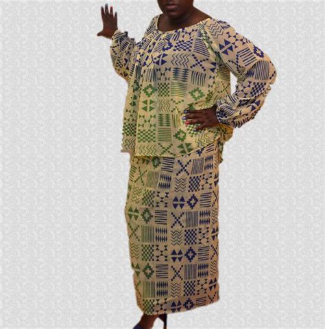 Kente Skirt And Top African Print Chiffon Dresswrap Skirts2 Piece