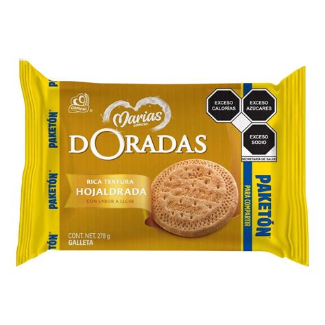 Galletas Marías Doradas Gamesa Textura Hojaldrada Sabor A Leche 278 G