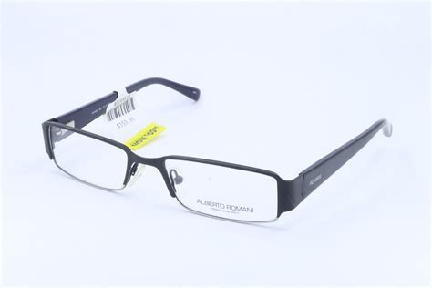 Alberto Romani Ar902 Black Rectangle Men Full Rim 51 17 135 Eyeglasses Frames Ebay