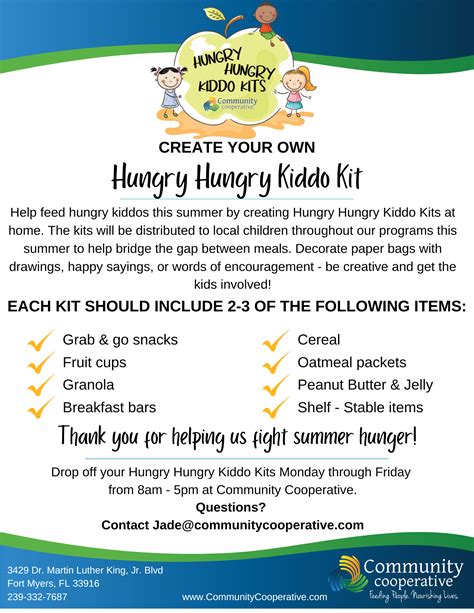 Assist Community Cooperative In Combatting Summer Hunger With Their