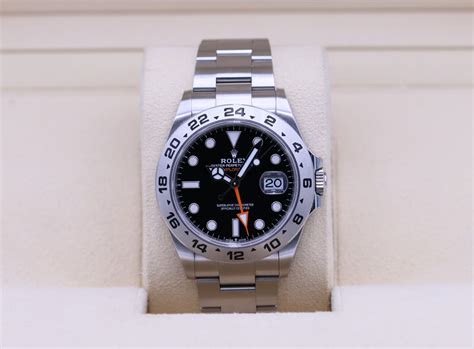 Rolex Explorer Ii Black Dial Mm Stainless Box And