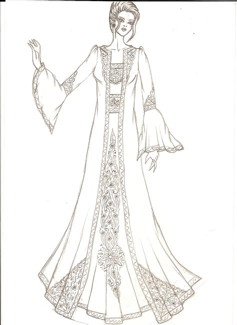 Caftan Kaoutar Haute Couture Collection 2010 Fashion Design Sketches