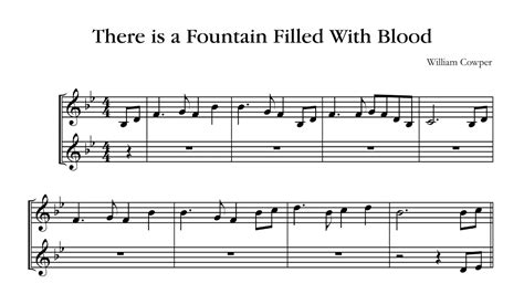 There Is A Fountain Filled With Blood Trumpet Score YouTube