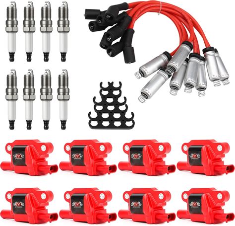 Sparkwhiz Set Of 8 Square Uf413 Ignition Coils Pack And Platinum Spark Plugs And Wires