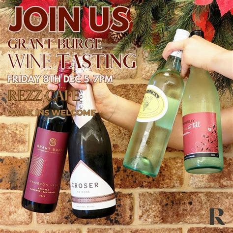 Grant Burge Wine Tastings At Rezz Rezz Littlehampton December 21