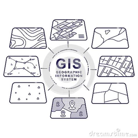 Gis Concept Data Layers For Infographic Cartoon Vector Cartoondealer