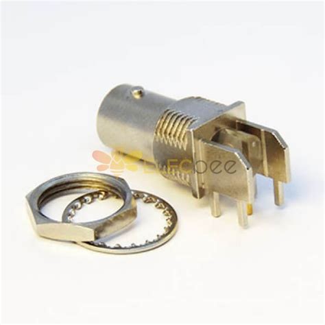 75 Ohm BNC Bulkhead Connector Female Right Angle For PCB Mount 5 7mm