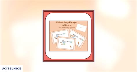 Materiál - Dělení dvojciferným dělitelem