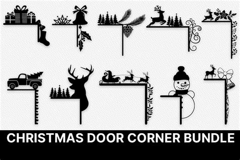 Christmas Door Corner Svg Graphic By Creative Design 12 · Creative Fabrica