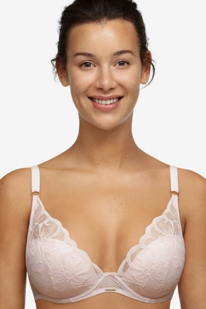 Lekko Usztywniany Biustonosz Typu Plunge T Shirt Bra Chantelle Fleurs