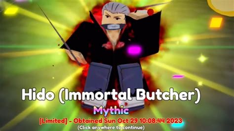 Anime Adventures Hidohidan Evolved Immortal Butcher Showcase