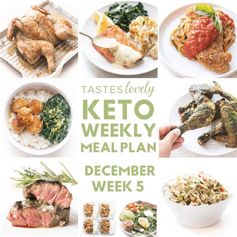 Keto Weekly Meal Plan December Week Tastes Lovely