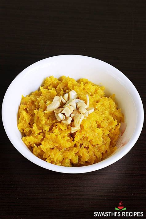 Pumpkin Halwa Kaddu Ka Halwa Swasthi S Recipes