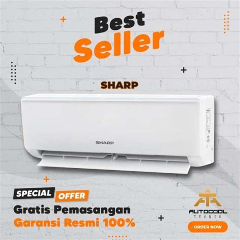 Promo Ac Sharp Pk Ah A Ucy Split Turbo Cool Pasang Diskon Di