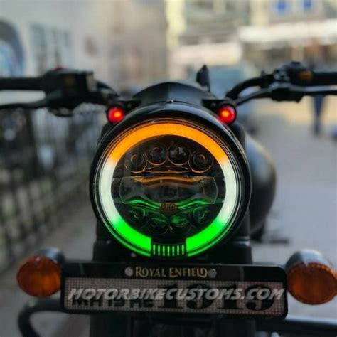 Led Headlight For Royal Enfield 7 Inch 90 110 Watts MotorbikeCustoms