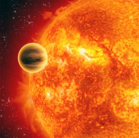 Space Photos-artists rendering shows a gas-giant exoplanet