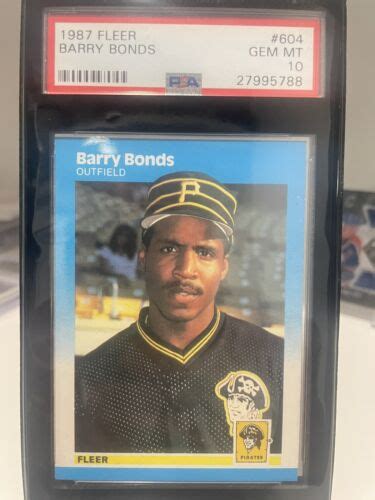 Fleer Barry Bonds Rookie Card Rc Psa Goat Rare Pirates