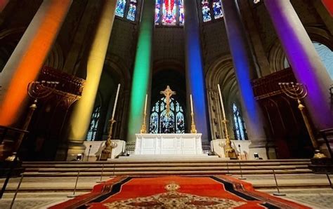 Cathedral Of St John The Divine Lights Up Columns For Pride Month The Brasilians