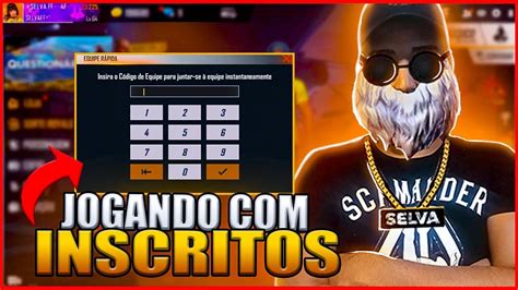 JOGANDO INSCRITOS 4X4 CODIGUIN FREEFIRE AO VIVO CEROL NOBRU ME