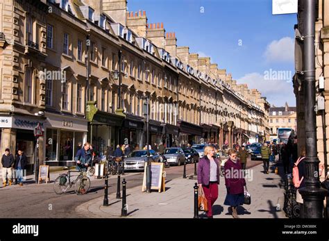 Milsom Street Bath Somerset Stock Photo Alamy