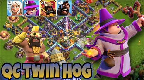 Queen Charge Twin Hog With Mini Warden Th15 Legend League Attack Youtube