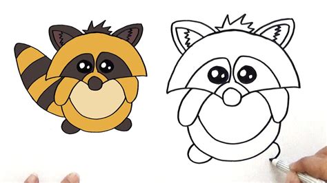 Simple Raccoon Drawing at GetDrawings | Free download