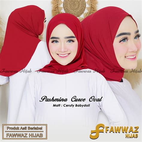 Jual Pashmina Curve Oval Malaysia Cerutty Babydoll 180X75 Jilbab By