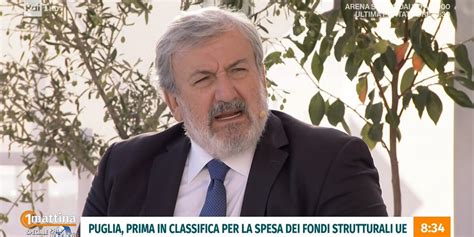 Unomattina Il Presidente Della Regione Puglia Emiliano A