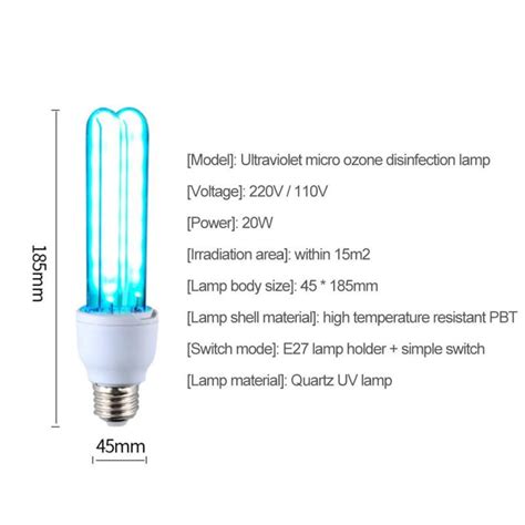 Uvc Led Micro Ozon Uv Desinfectie Lamp E27 Lamphou Grandado