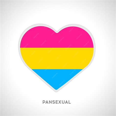 Premium Vector Heart With Pride Flag Colors Pansexual Flag