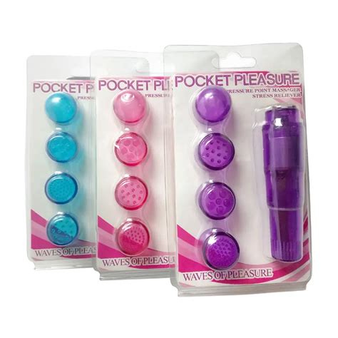 Mini Pocket Massager G Point Massage Four Different Heads Vibrator Sex Toys For Women In