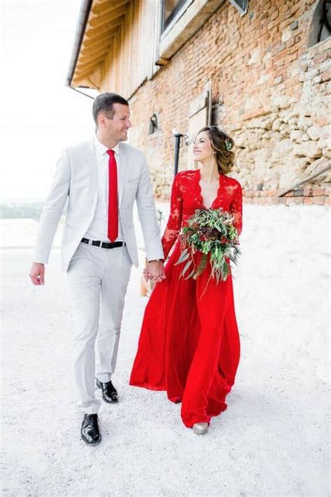 Para Las M S Atrevidas Hermosos Vestidos De Novia Rojos