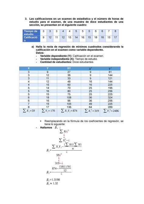 Ejercicio 3 y 9 de Estadística Gereral 3 Las calificaciones en un