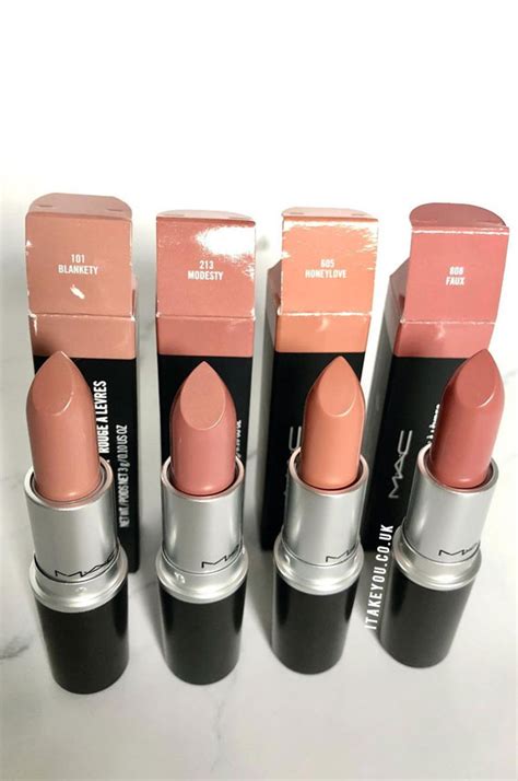 21 Mac Lipstick Shades Combos Blankety Vs Modesty Vs Honeylove Vs