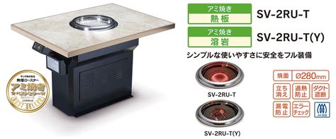 下引き無煙ロースター製品紹介無煙ロースター・しちりんフードのサンタ株式会社