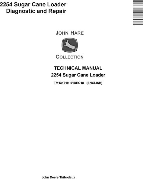 John Deere Sugar Cane Loader Technical Manual Tm