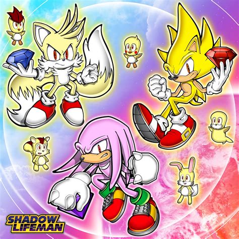 Hyper Knuckles And Super Tails