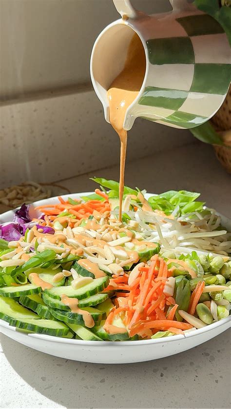 Crunchy Thai Salad With Peanut Dressing Danishealthyeats