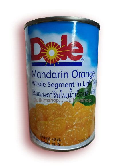 สมแมนดารนในนำเชอม โดล Dole Mandarin Orange Whole Segment in Light