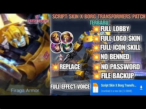 New Update Script Skin X Borg Transformers No Password Full Effect