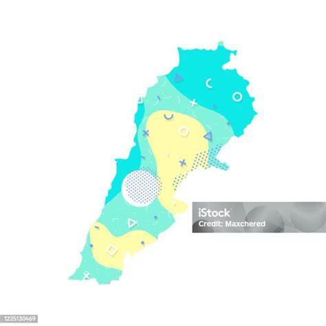 黎巴嫩亞洲國家亞洲地圖插圖白色背景隔離的向量向量圖形及更多三角形圖片 三角形 亞洲 全球性 Istock