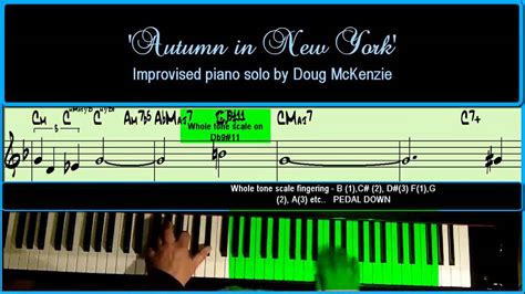 Autumn In New York Solo Jazz Piano Tutorial Youtube