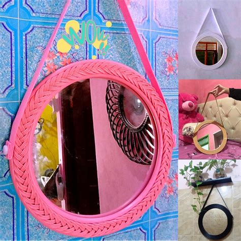 Jual Kaca Cermin Cantik Cermin Rotan Aesthetic Mirror Cermin Hias