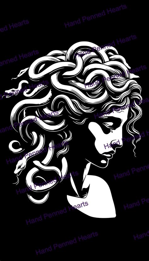 Medusa Svg Png Jpeg Pdf Cricut Template Silhouette Template