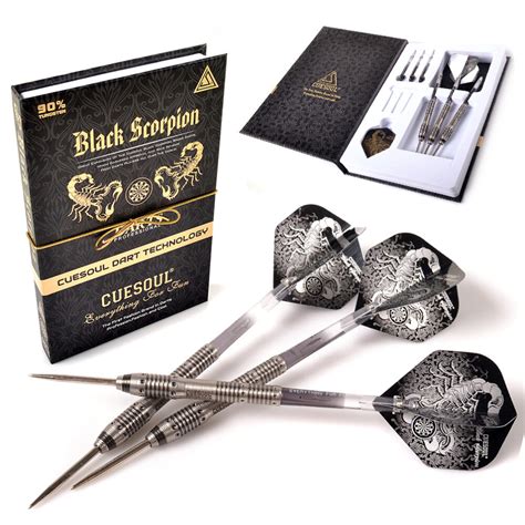 Dardos Cuesoul Black Scorpion Negro Gr Steel Tip