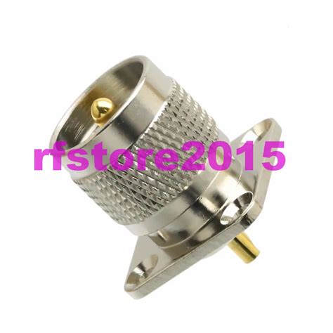 Pce Connector Uhf Pl Pl Male Plug Holes Flange Solder Cup