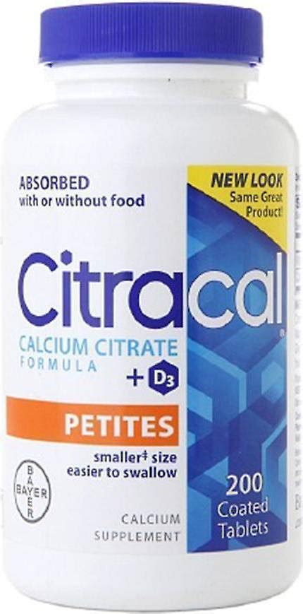 Citracal Petites Calcium Citrate Calcium Supplement D3 200 Caplets • Pris