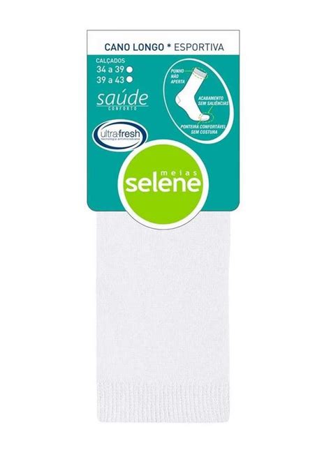 Meia Saúde Conforto Selene 6301 001 500 Branco Meias Sao Jorge