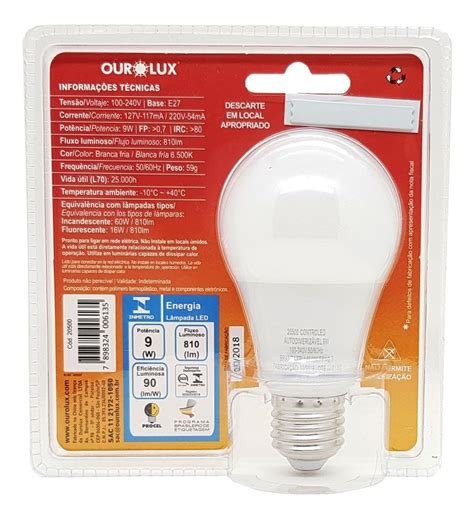 Lampada De Led Autodimerizavel Controled 9w Ourolux Mercado Livre