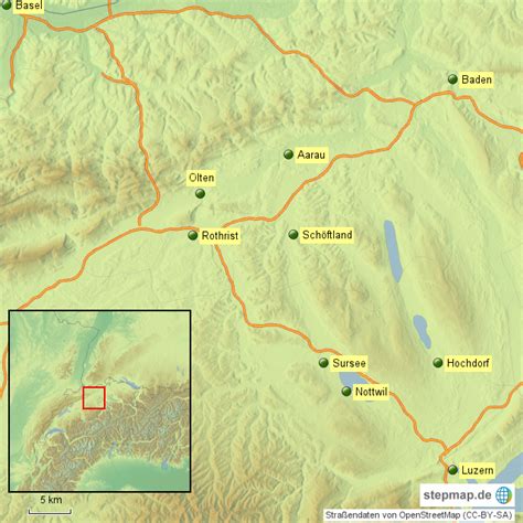 Stepmap Aargau Landkarte F R Schweiz